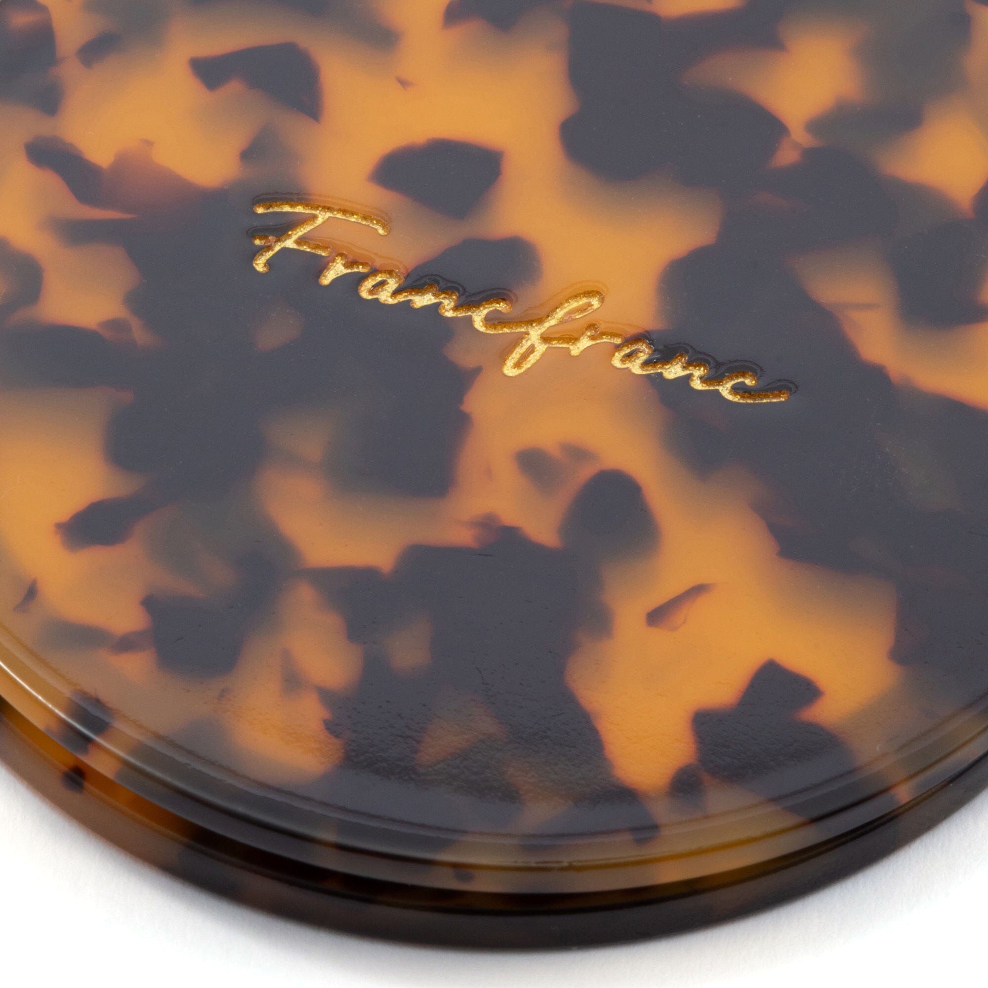Portable Brown Compact Mirror with Pouch - Perfect for Travel, Makeup Touch-Ups & On-the-Go Beauty Essentials
