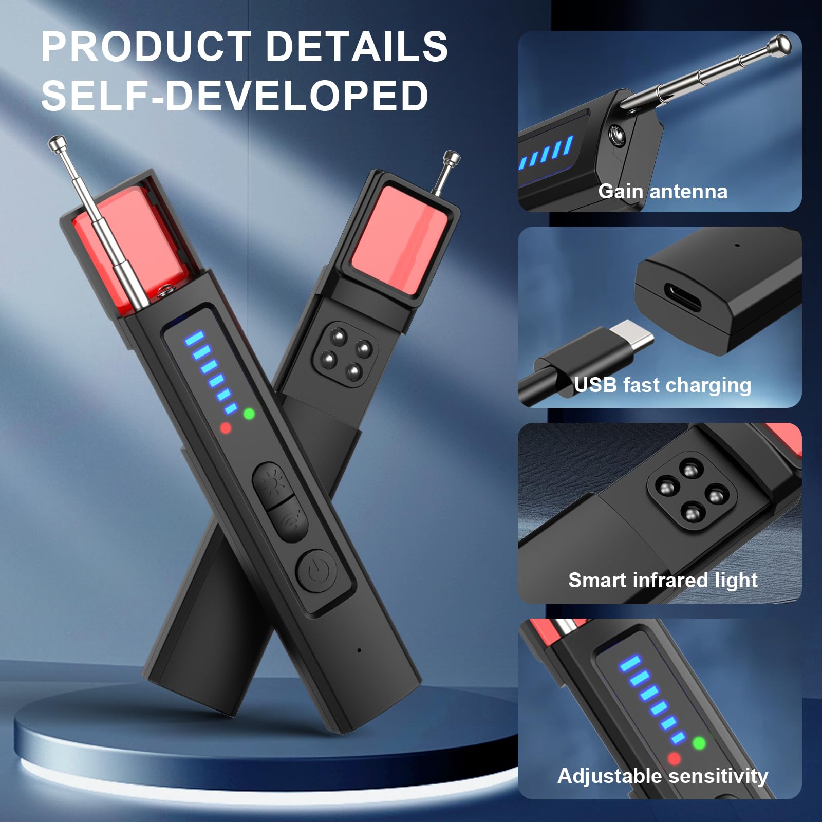 Portable Hidden Camera Detector - Wireless RF & GPS Tracker Finder for Home, Car, Hotel, Office & Travel | Anti-Spying Device for Privacy Protection & Security