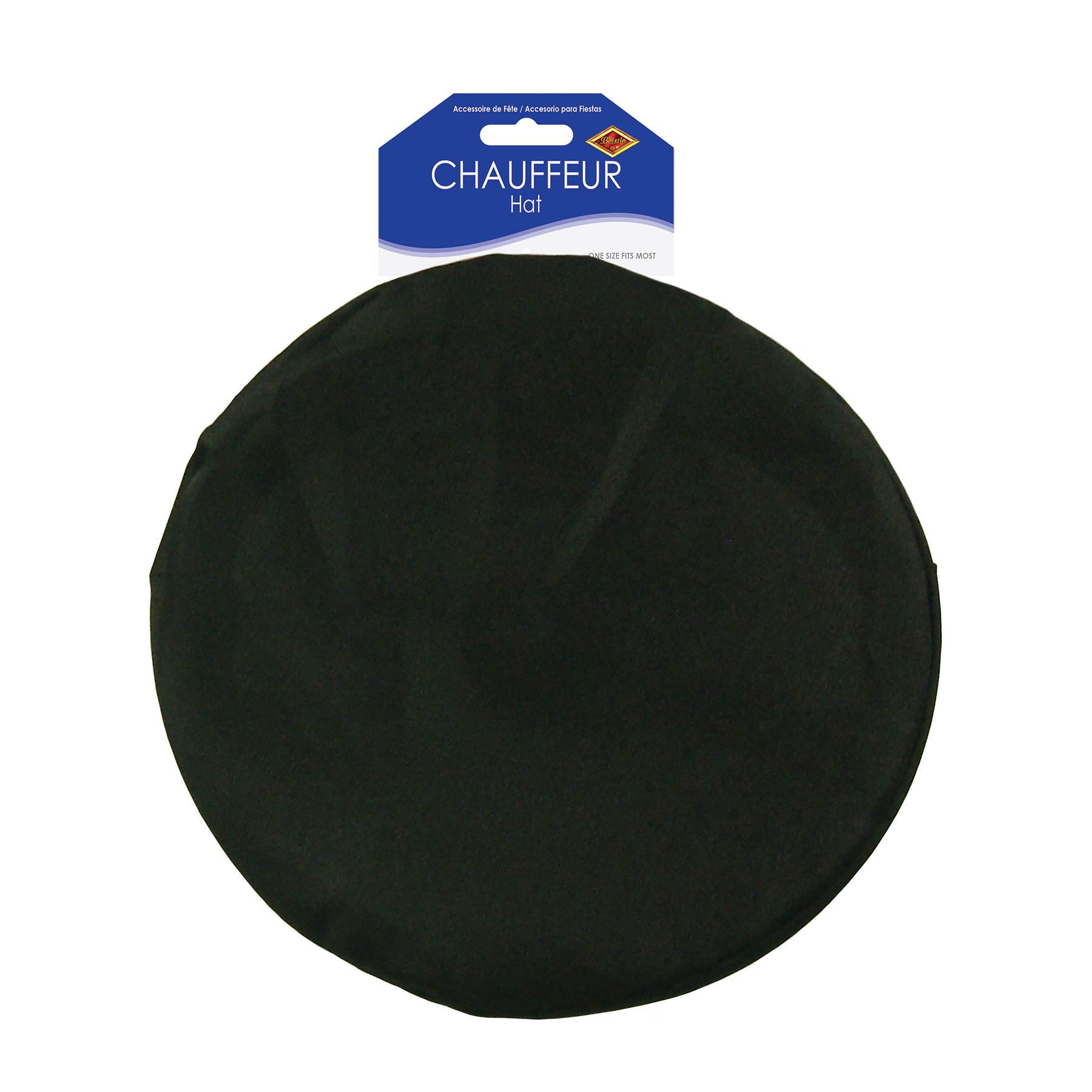12 Pack Beistle Chauffeur Hats - Classic Black Driver Caps for Costumes, Parties & Events - Perfect for Halloween, Themed Parties and Role Play