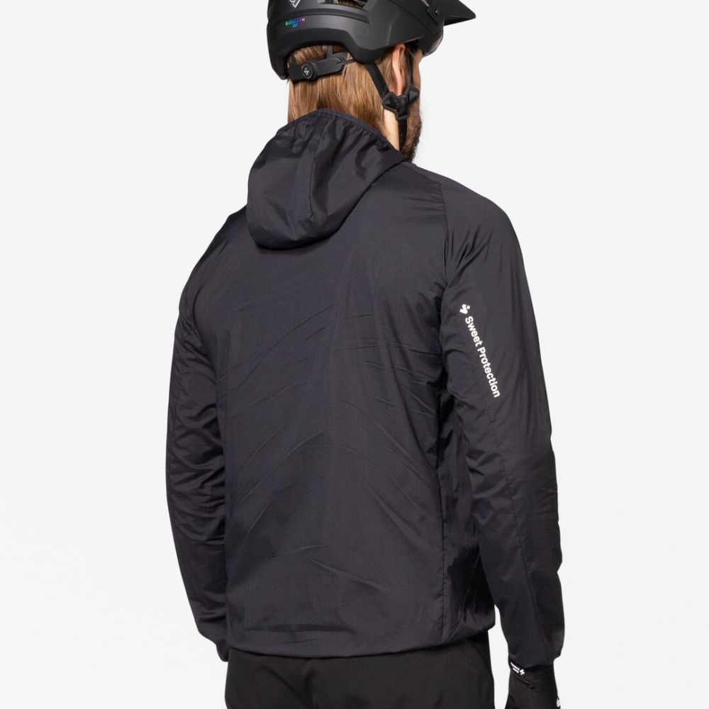 Hunter Hooded Wind Jacket for Men & Women - Waterproof Lightweight Windbreaker with Adjustable Drawstring - Perfect for Hiking, Running & Outdoor Activities (Black)