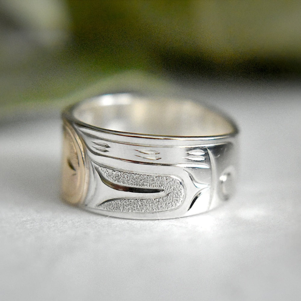Flat & Tapered Gold Overlay Ring by Joe Descoteaux - Elegant Minimalist Jewelry for Women, Perfect for Everyday Wear, Special Occasions & Gifts