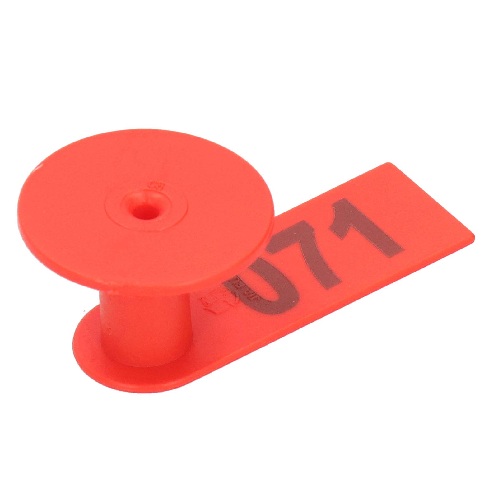 Yencoly Cold-Resistant Livestock Ear Tags for Sheep - Frost Proof, Corrosion Resistant Animal ID Tags for Breeding Stock (Red) - Perfect for Winter Farming & Livestock Management