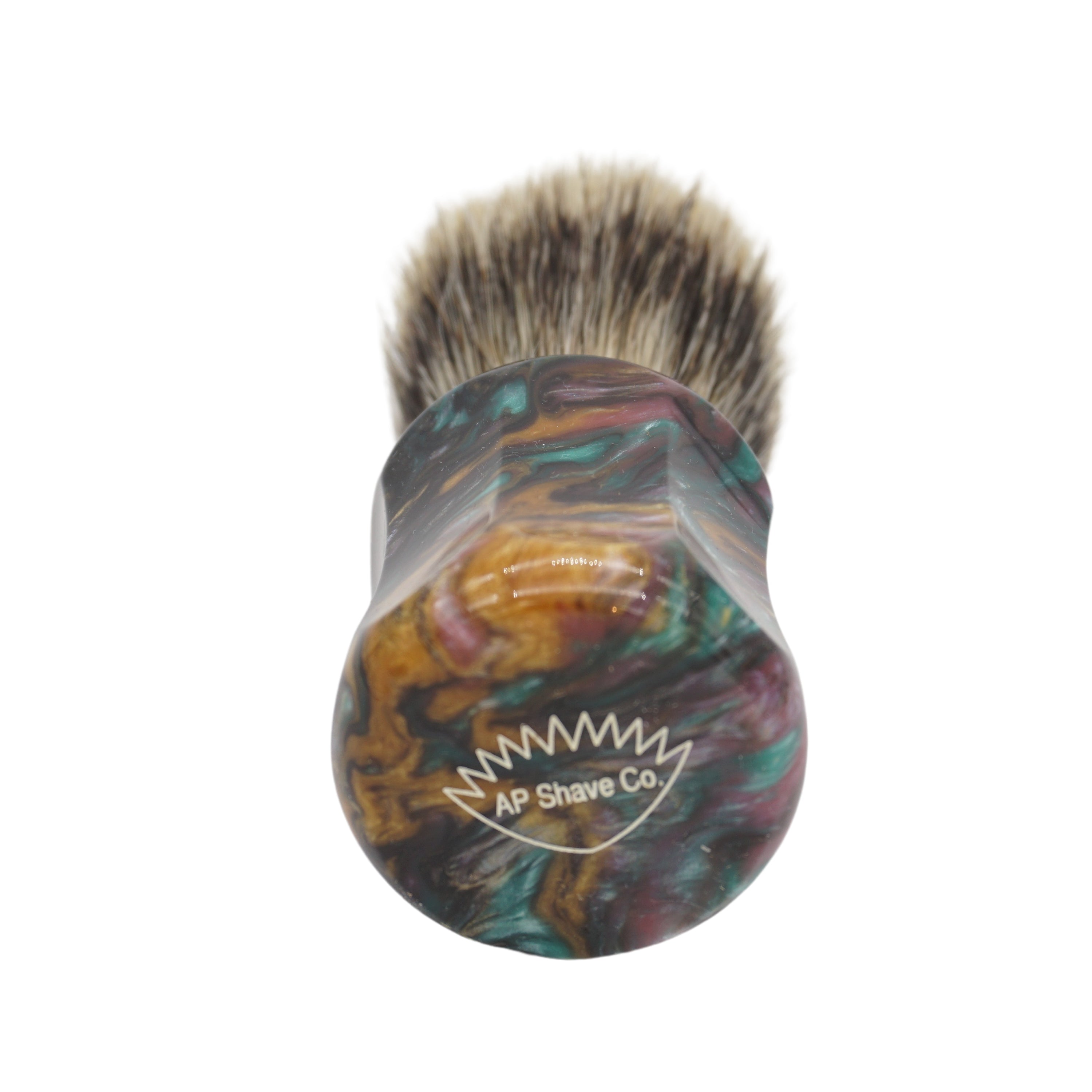 Semogue Mistura 24mm Badger & Boar Shaving Brush with Dark Abalone Resin Handle #173 - Premium Shave Brush for Wet Shaving & Grooming - Perfect for Barbershops, Home Use & Travel