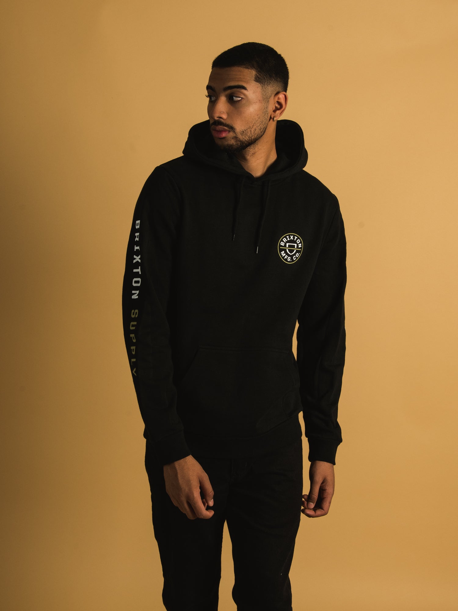 Brixton Crest Pullover Hoodie for Men & Women - Soft Cotton Fleece Sweatshirt with Kangaroo Pocket - Casual Streetwear for Everyday Wear & Outdoor Activities