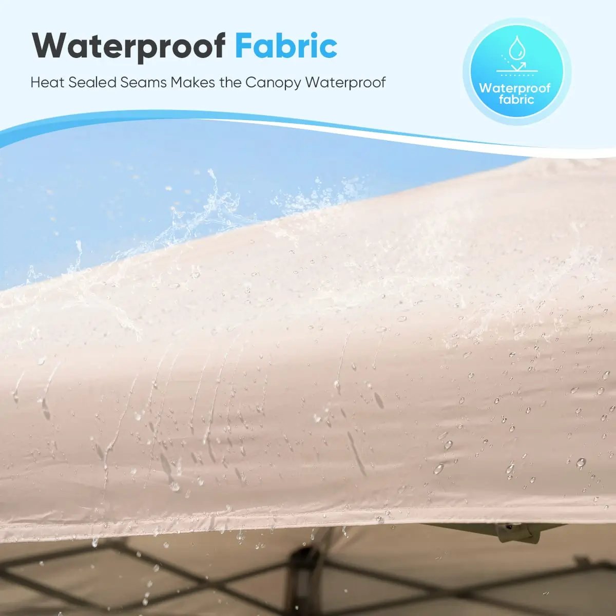 6.6' x 6.6' Small Pop Up Canopy Tent with Mesh Netting - Portable Instant Shelter for Outdoor Camping, Beach, Picnic and Backyard Parties