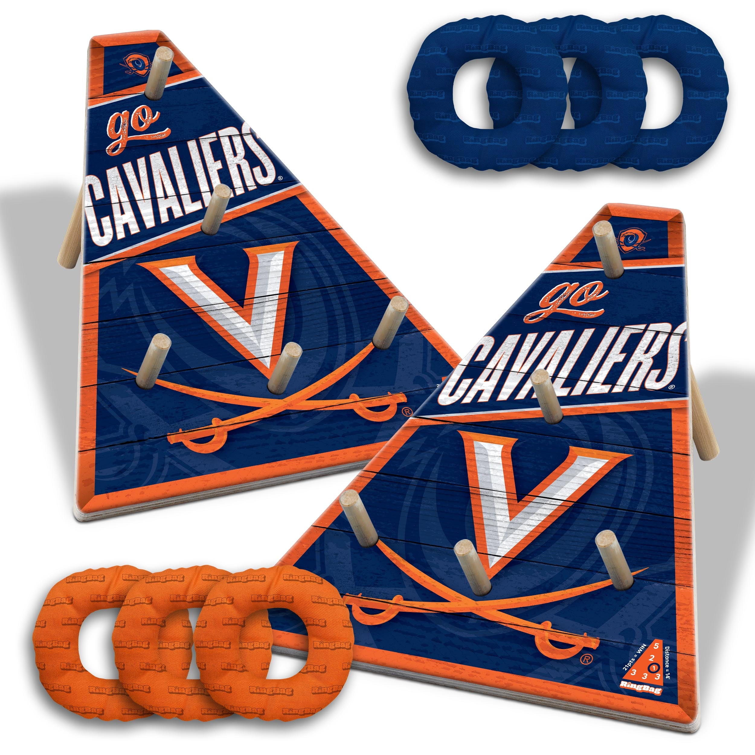 Official NCAA Licensed Ring Toss Game Set - Outdoor Yard Games for Adults & Kids - Perfect for Backyard BBQ, Tailgating, and Family Gatherings