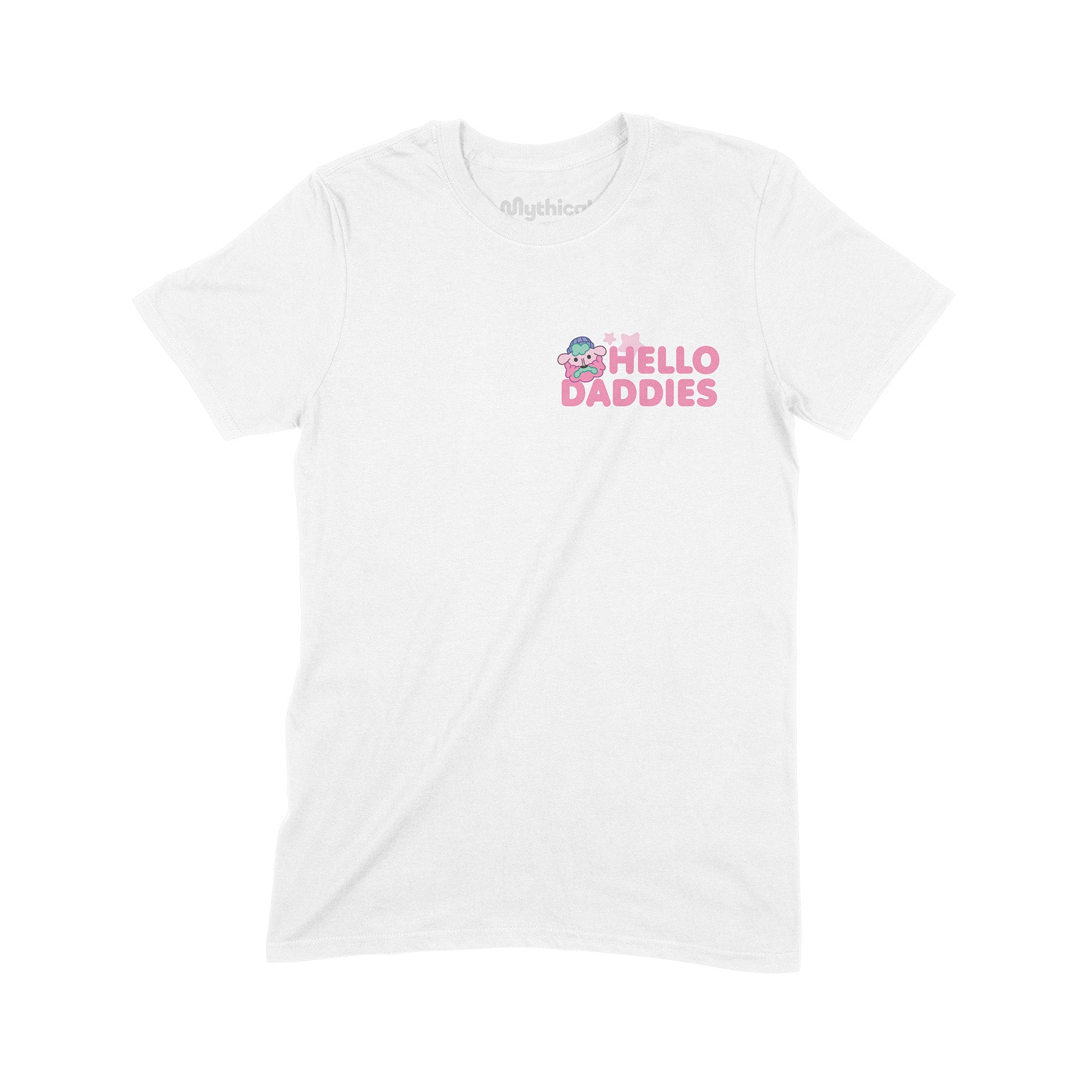 Hello Daddies T-Shirt for Men - Comfortable Cotton Crewneck Tee - Funny Dad Gift Idea - Perfect for Father's Day, Birthday & Casual Wear (White)