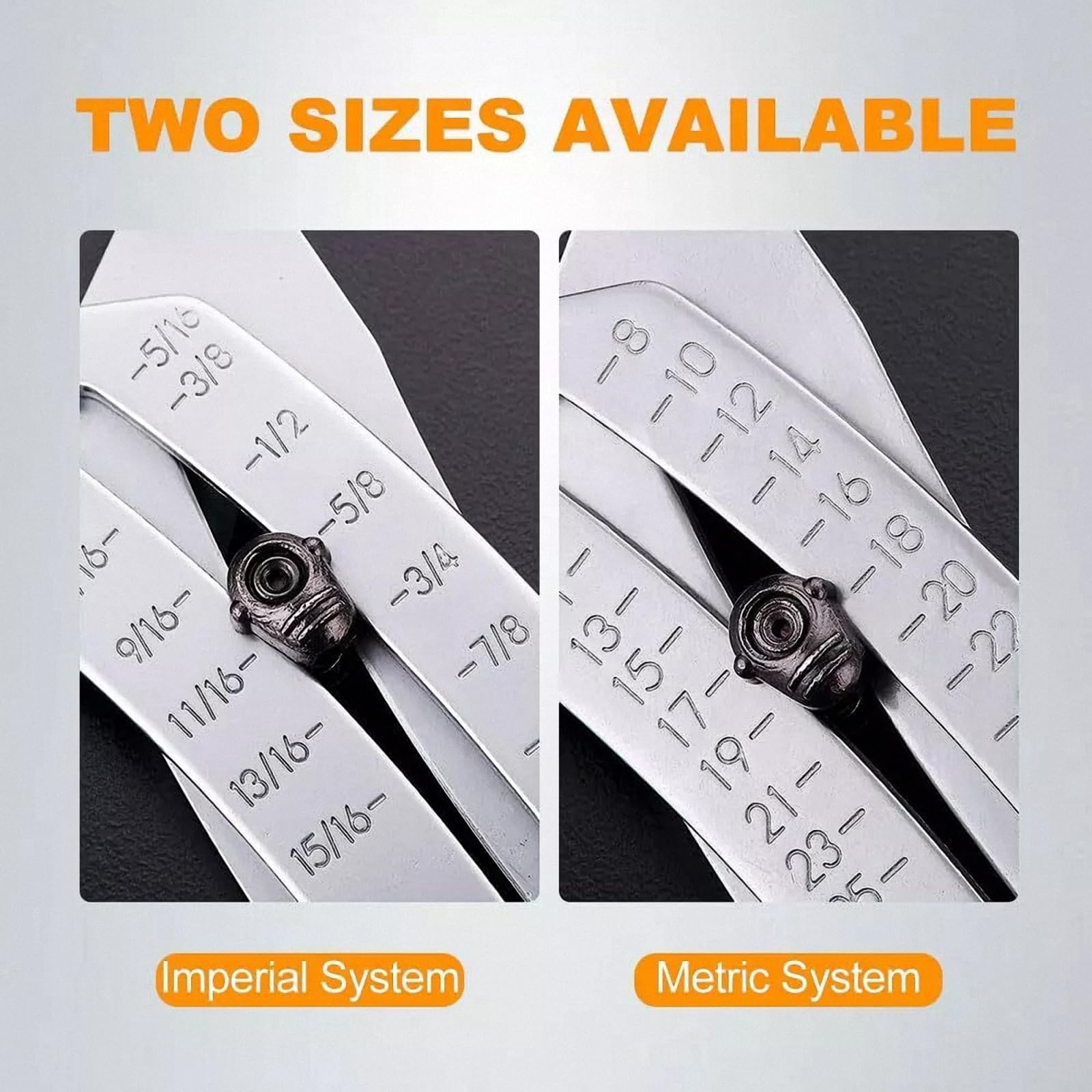 Portable Bolt & Thread Size Checker Keychain - 2Pcs Precision Measuring Tool for Nuts, Screws & Fasteners | Perfect for DIY, Auto Repair & Home Improvement Projects
