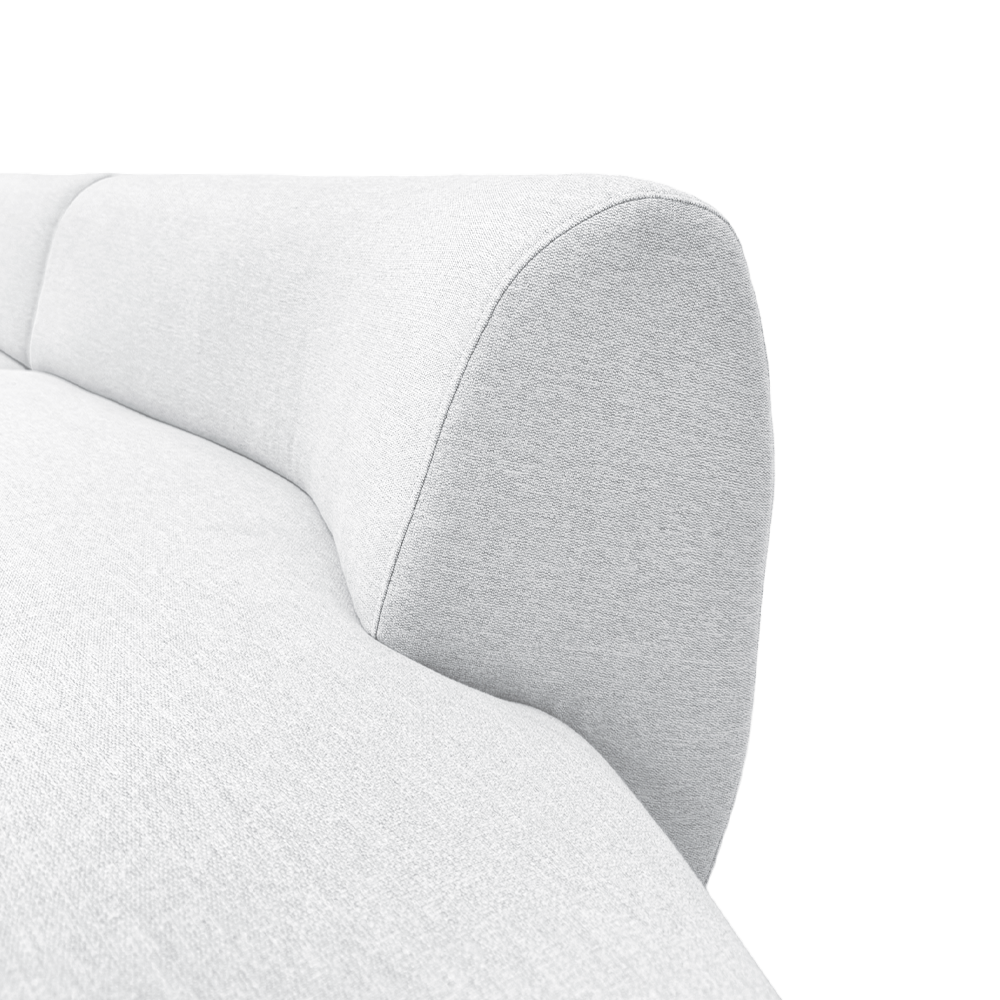 Pebble 3-Seater Chaise Sectional Sofa with EcoClean Fabric | Modern L-Shaped Couch for Living Room, Lounge & Family Room | Stain-Resistant & Pet-Friendly Sofa Set