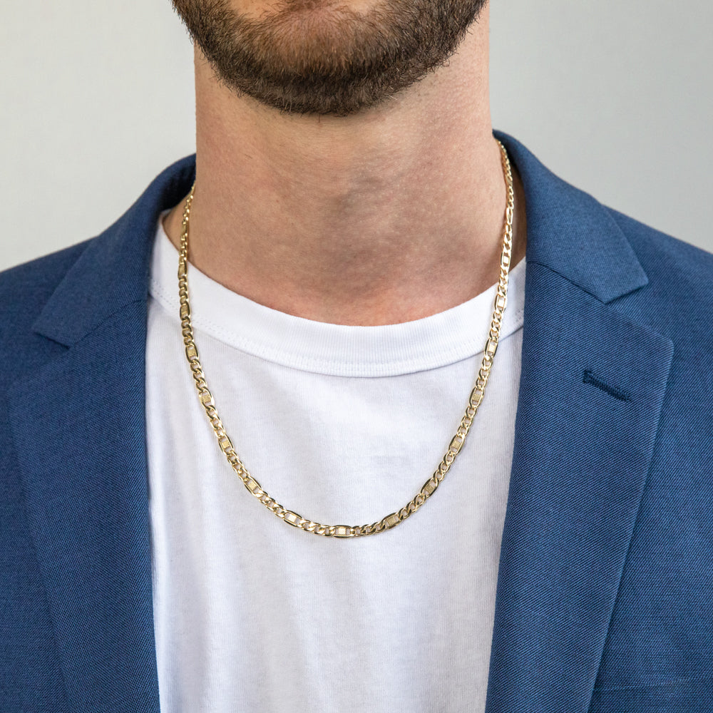 9ct Silver Filled Figaro Chain Necklace - 120 Gauge, 55cm Length - Perfect for Layering, Gifts & Everyday Jewelry