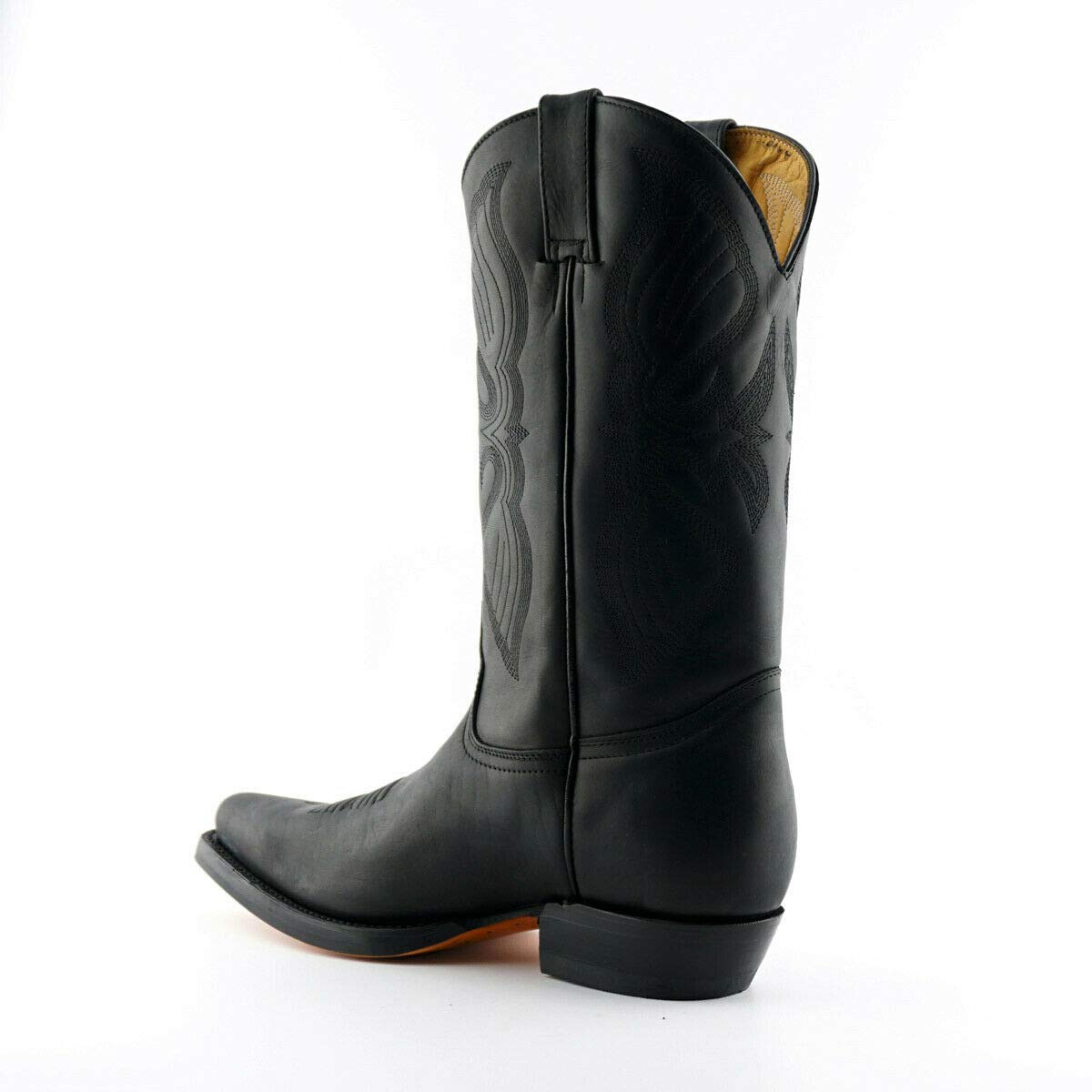Men's Louisiana Leather Cowboy Boots - Cuban Heel Dancing Boots for Country Western & Line Dancing | Durable Leather Work Boots for Men