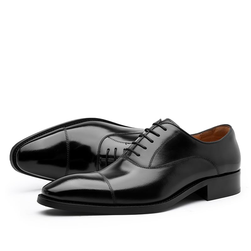 Men's Oxford Dress Shoes - Classic Lace Up Formal Leather Shoes for Business & Wedding | Comfortable & Stylish for Office, Parties & Special Occasions