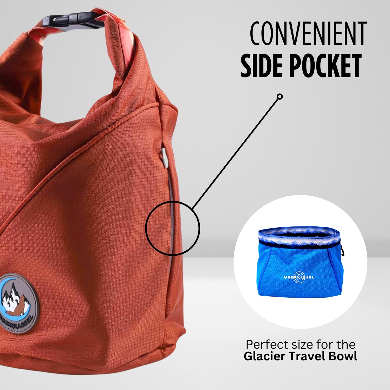 Portable Dog Food Storage Bag - 20 Cups Kibble Carrier for Travel, Hiking & Camping - Leak-Proof Pet Travel Accessories (Orange) - Perfect for Road Trips, Outdoor Adventures & Daily Walks