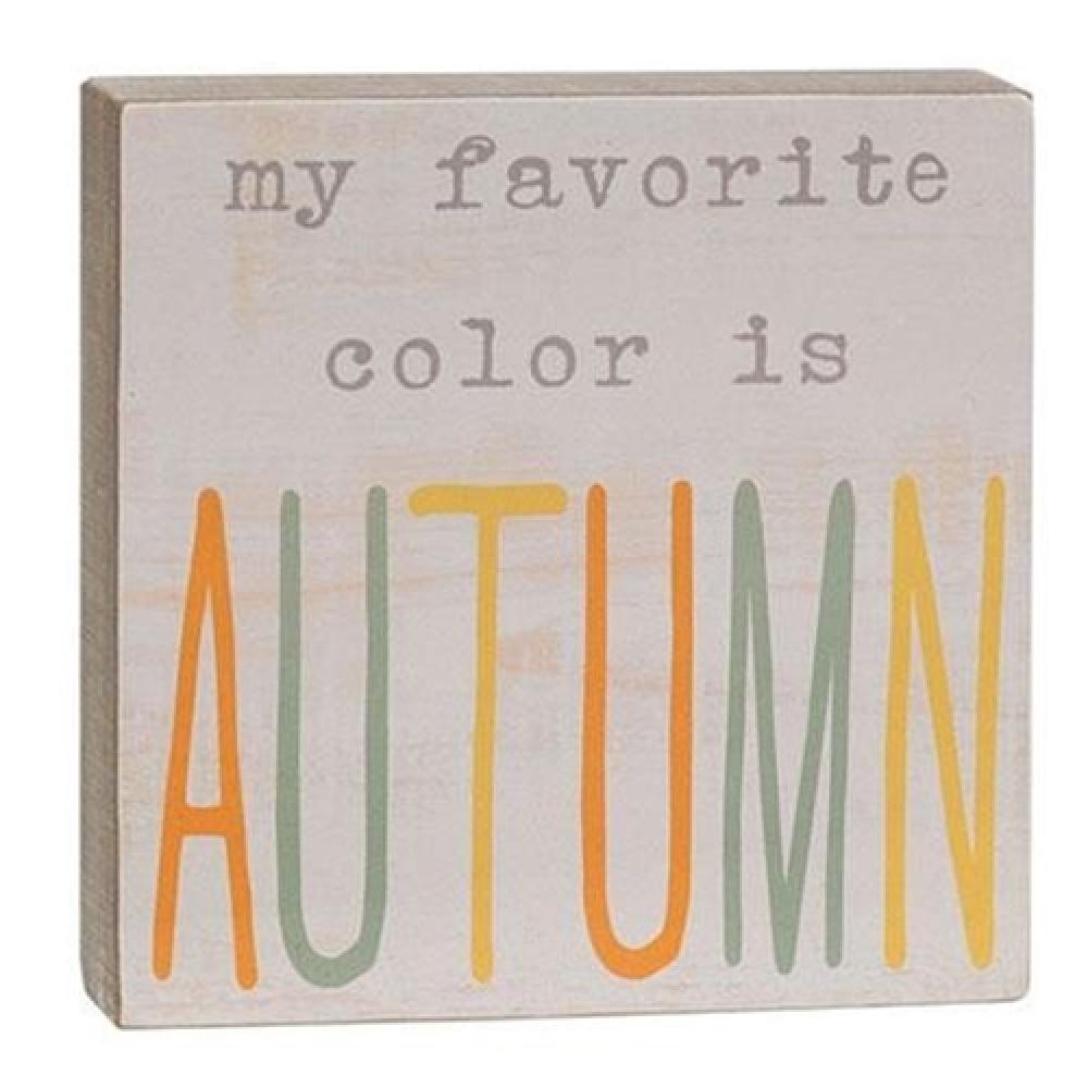 Autumn Wood Block Sign - Rustic Home Decor for Fall, Thanksgiving & Christmas - Perfect for Farmhouse, Living Room & Seasonal Display