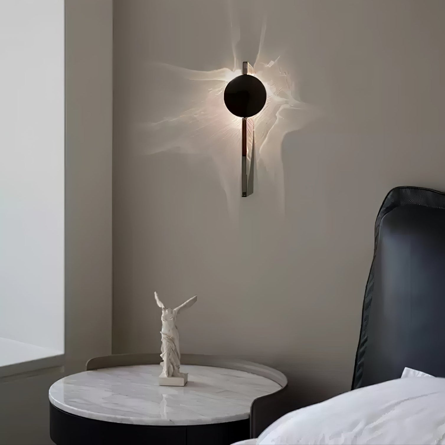 Creative LED Wall Lamp with Adjustable Light & Shadow - Modern Home Decor for Bedroom, Living Room, and Office Ambiance Lighting