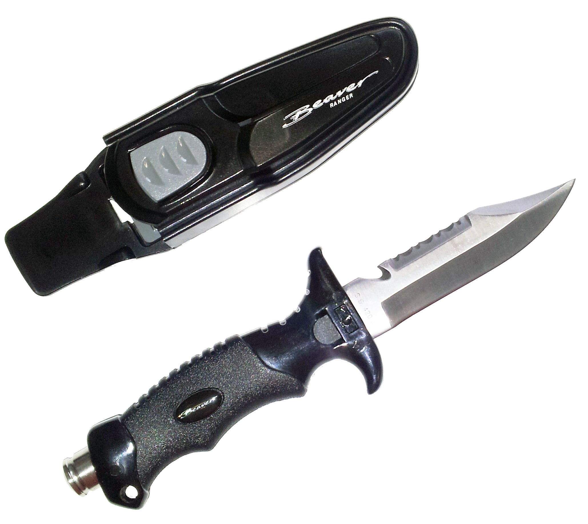 Beaver Black Ranger Knife - Premium Outdoor Survival Knife for Camping, Hunting, and Bushcraft | Durable Fixed Blade Tactical Knife for Hiking, Fishing, and Wilderness Adventures