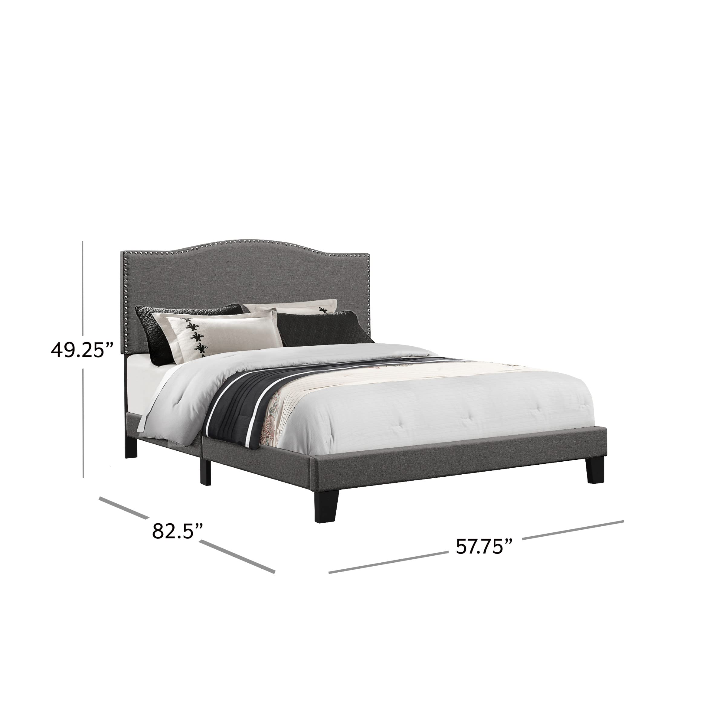 Hillsdale Furniture Kiley Full Size Bed Frame in Stone Finish – Perfect for Modern Bedrooms, Guest Rooms & Cozy Home Decor