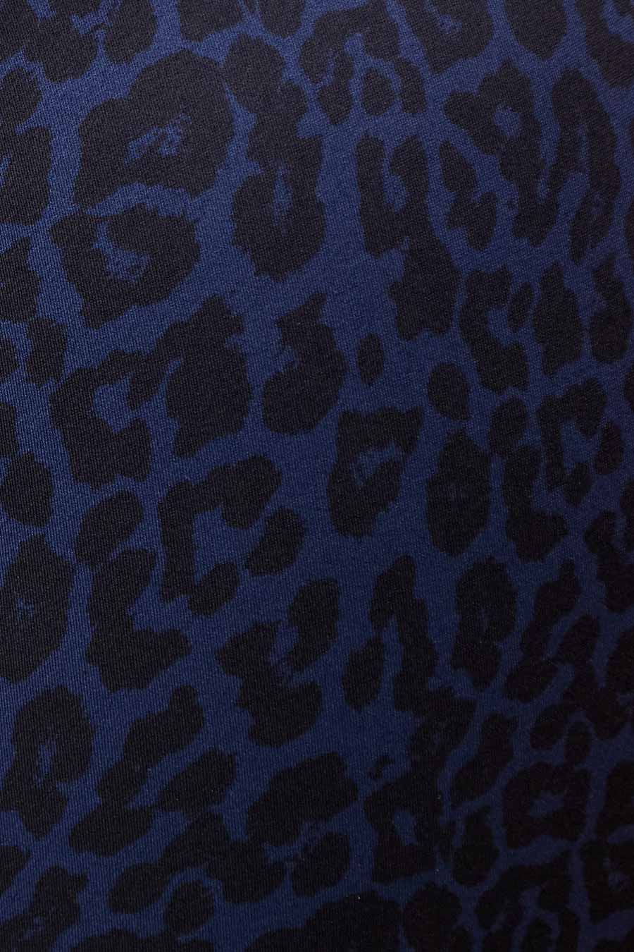 High Waist 7/8 Leggings for Women - Essential Workout & Yoga Pants in Navy Leopard Print - Perfect for Gym, Running, and Lounge Wear