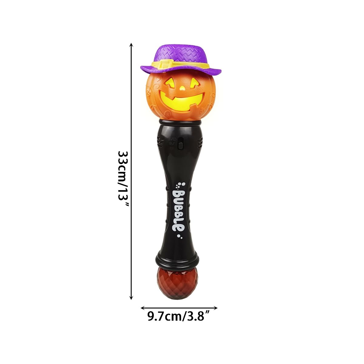 LED Halloween Pumpkin Bubble Wand - Flashing Automatic Bubble Blower Toy for Kids, Girls & Boys | Halloween Party Favors, Outdoor Play & Birthday Gifts