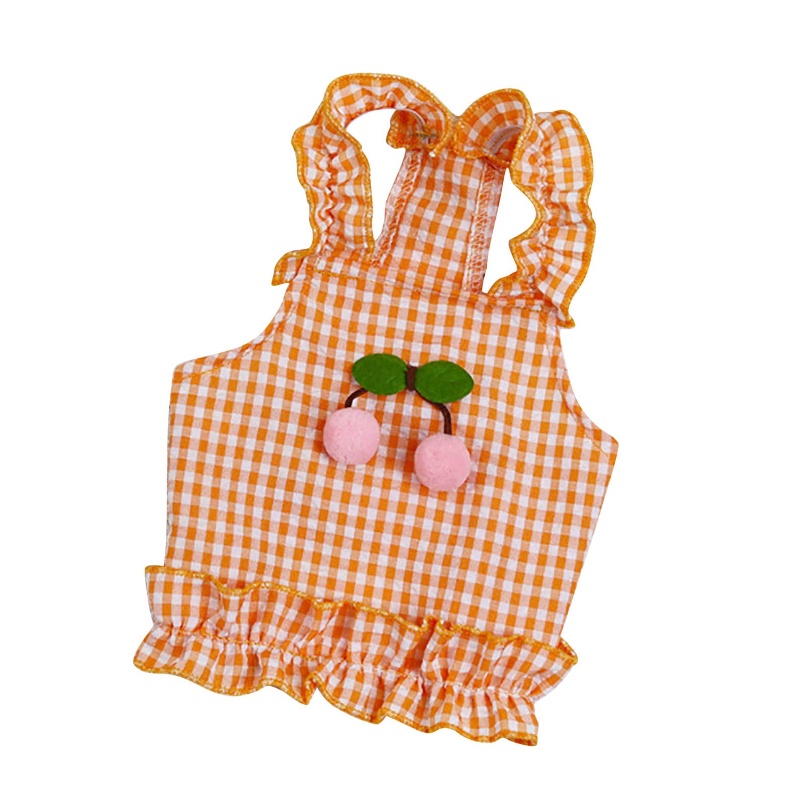 BBZUI Breathable Summer Cotton Sleeveless Dog Shirt - Comfortable Pet Clothing for Small & Large Dogs (Orange, XL) - Perfect for Outdoor Walks, Beach Trips & Summer Adventures