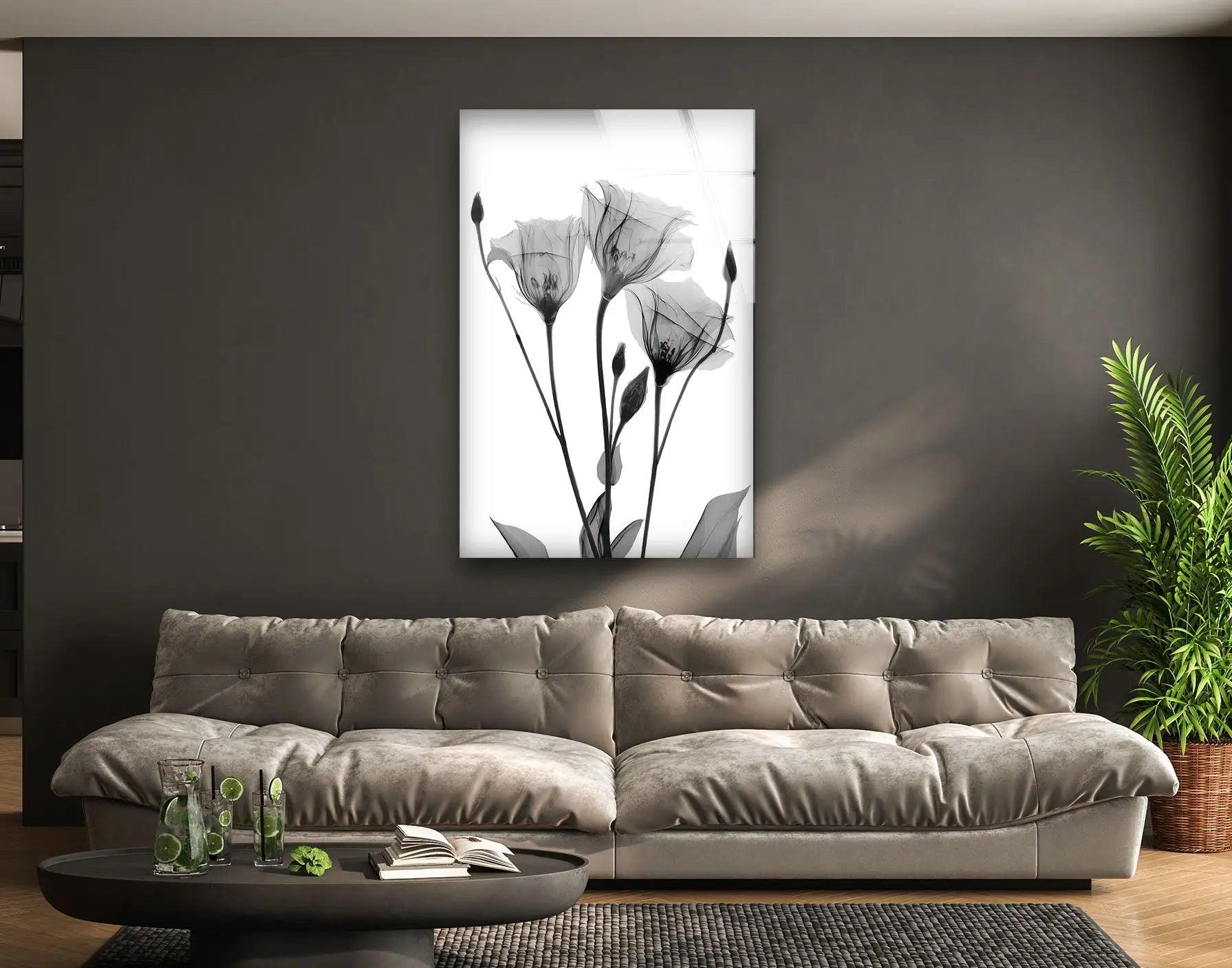 Albert Koetsier Tulip Tattoo Glass Wall Art - Handmade Stained Glass Window Decor for Living Room, Bedroom & Office - Perfect Gift for Home Decor Lovers