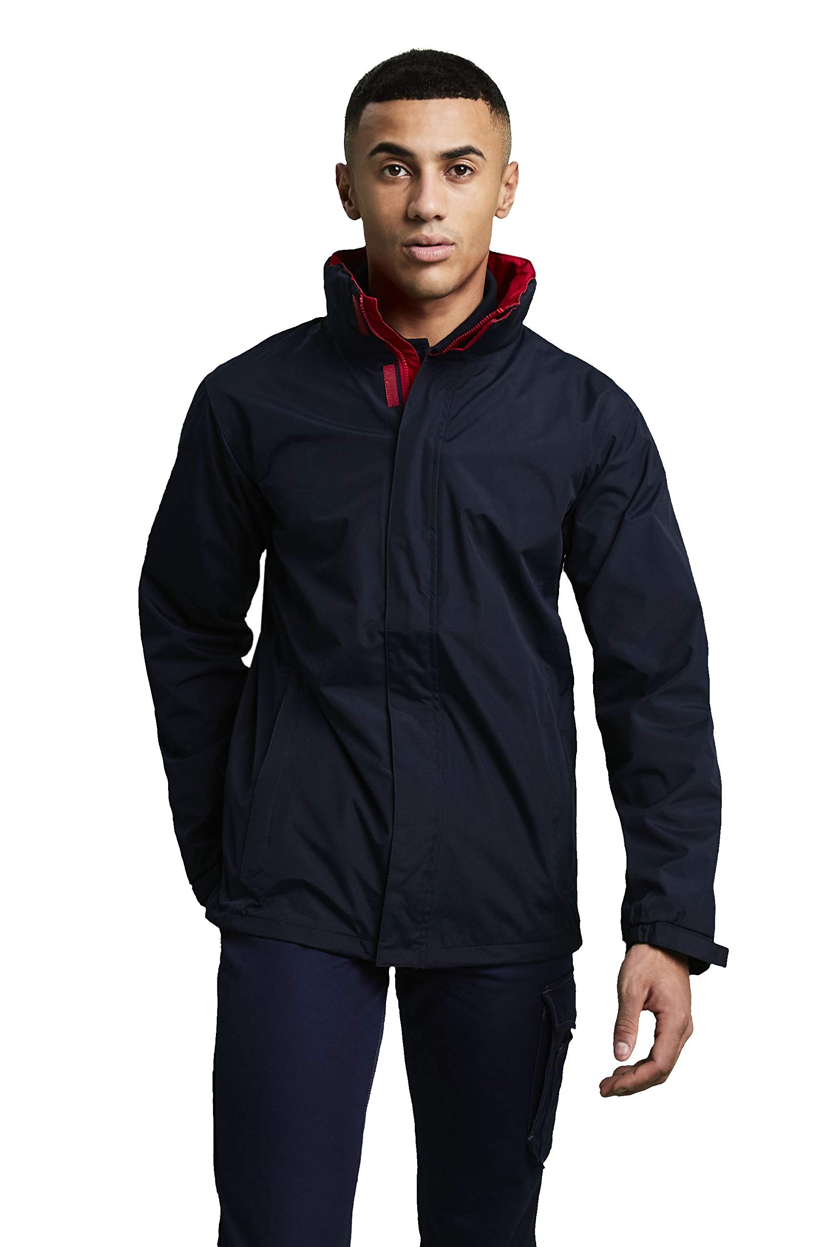 Waterproof Shell Jacket for Men - Ardmore Mesh Lined Windbreaker, Navy Blue 3XL (50