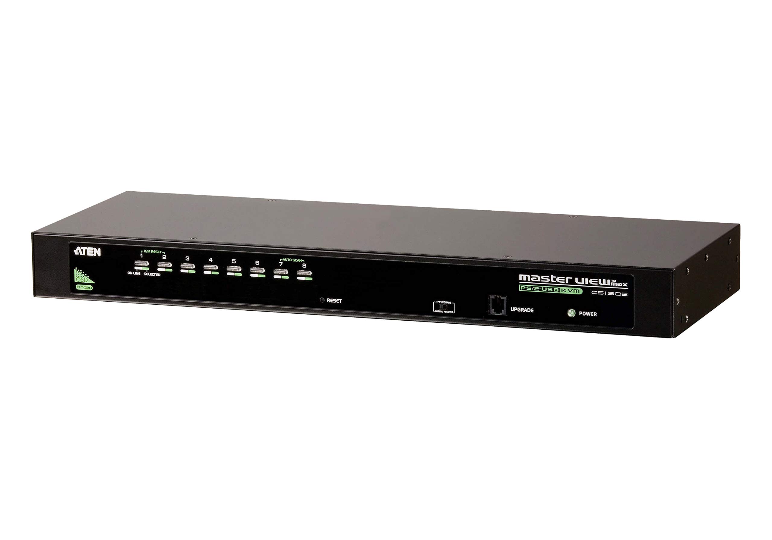 ATEN CS1308 8-Port USB/PS2 KVM Switch with Cables - Black | Ideal for Home Office & Server Room Multi-Computer Control