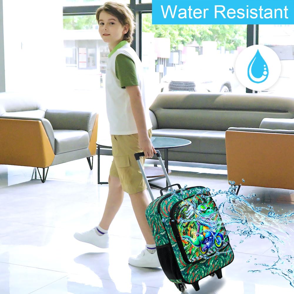Kids Rolling Luggage for Boys & Girls - Cute Travel Suitcase with Wheels for Toddlers & Children | Perfect for Airplane Carry-On, Family Trips & School Outings