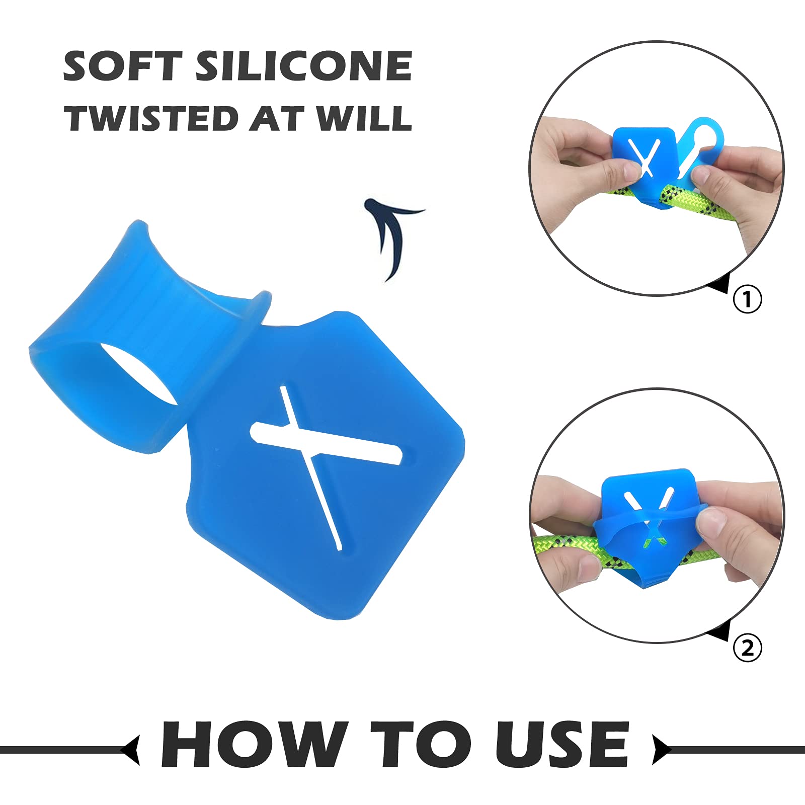 Eco-Friendly Silicone Dog Poop Bag Holder for Leash - Hands-Free Waste Carrier (Jelly Blue, 2-Pack) | Perfect for Walking, Hiking & Outdoor Adventures with Your Pet