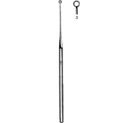 Buck Ear Curette Blunt Straight #3 67 2493 - Professional Ear Wax Removal Tool for Safe Cleaning at Home & Clinic Use