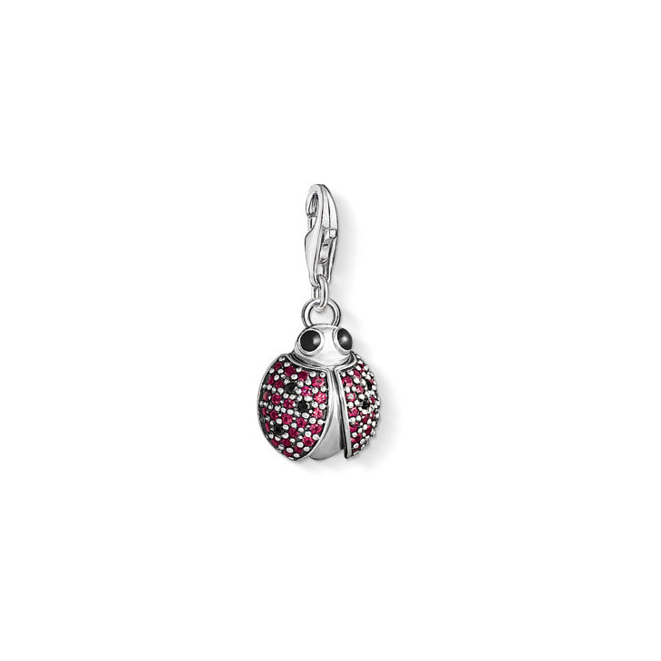 Enamel Eyed Ladybug Charm - Cute Handmade Jewelry Pendant for Necklace, Bracelet & DIY Crafting - Perfect Gift for Nature Lovers & Bug Enthusiasts