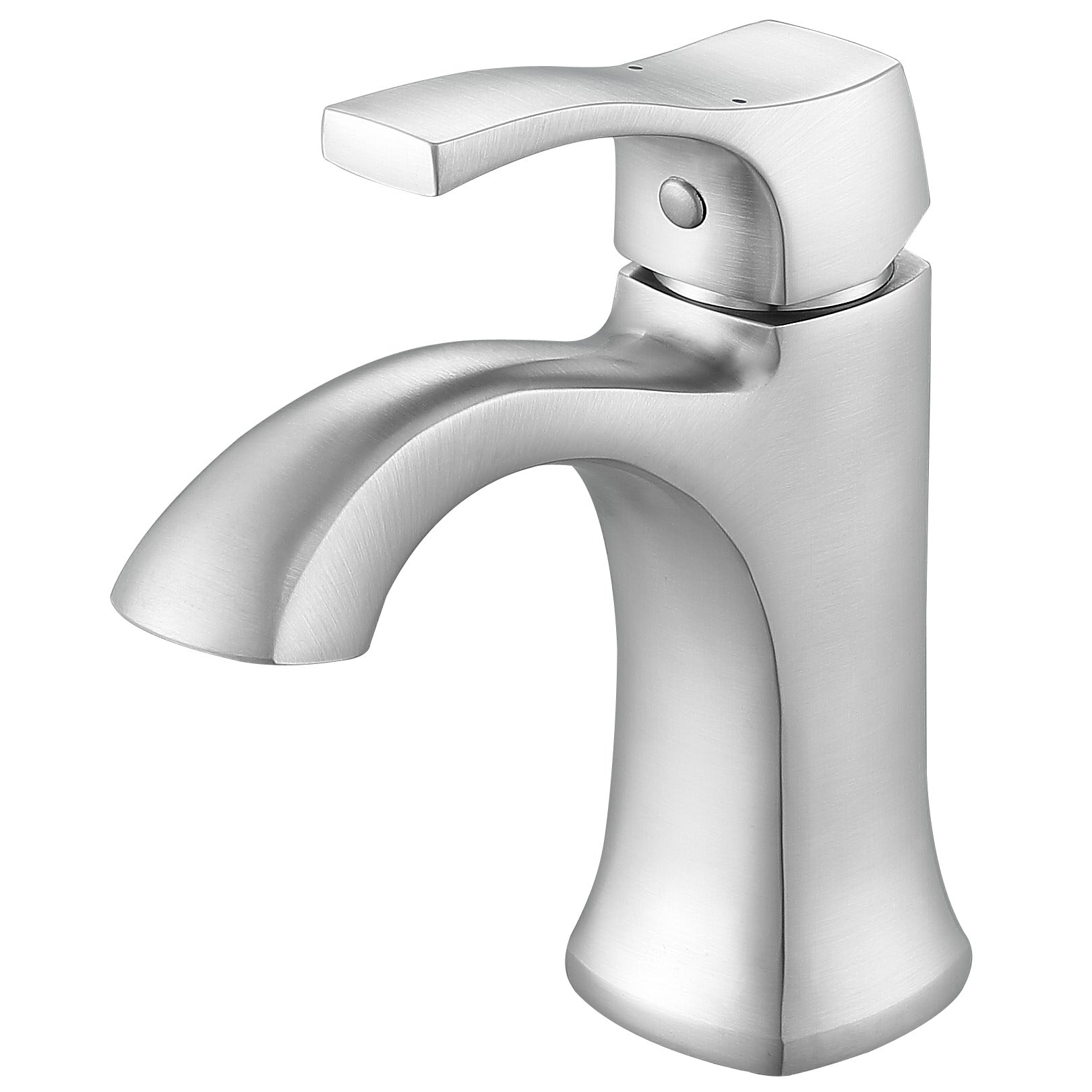 Ancona Morgan Series Single Lever Brushed Nickel Bathroom Faucet - Modern Water-Saving Design for Bathroom Sink, Vanity, and Powder Room Installation