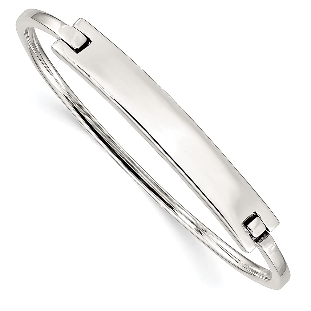 925 Sterling Silver ID Hinged Bangle Bracelet - Adjustable Cuff Bracelet for Women | Stackable Fine Jewelry Gift for Her | Perfect for Everyday Wear, Special Occasions & Layering Looks