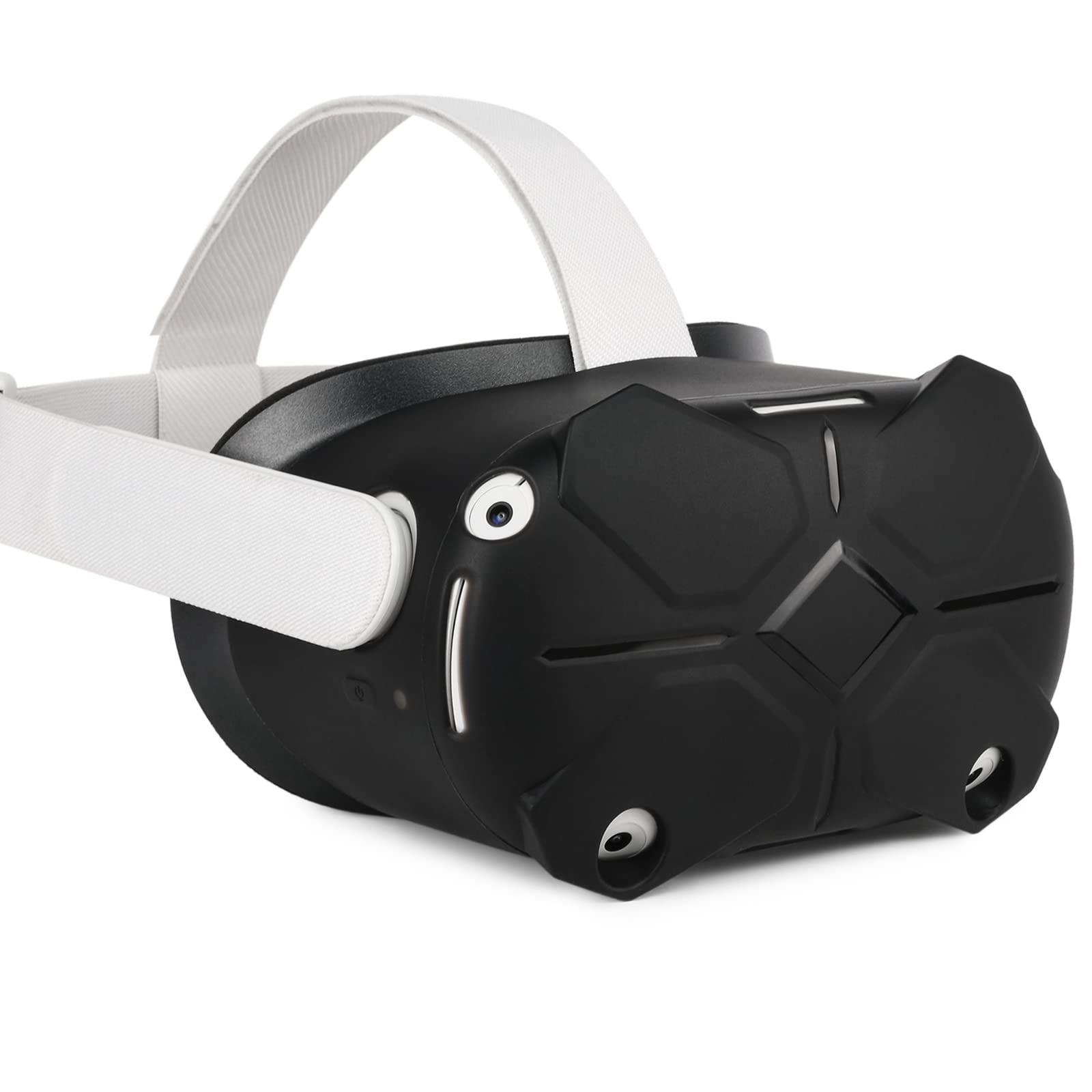 Premium Silicone VR Headset Cover for Oculus Quest 2 - Anti-Scratch, Anti-Dust & Shockproof Protective Shell | Compatible with Quest 2 Accessories (Black) | Perfect for Gaming, VR Fitness & Home Entertainment