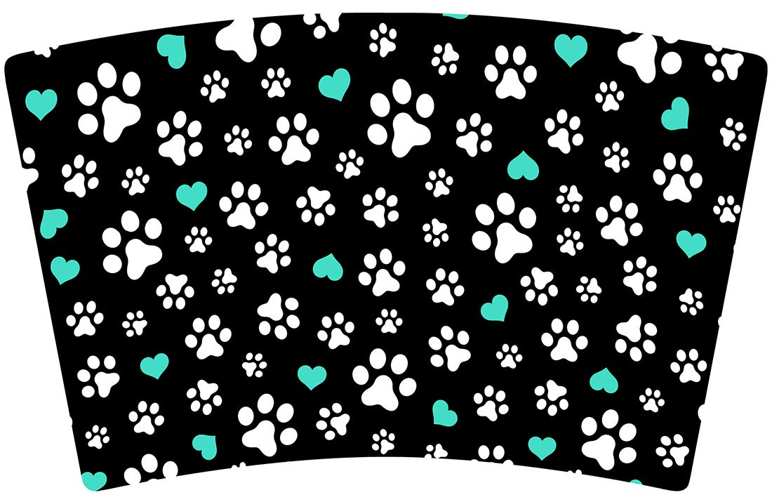 16oz Insulated Tumbler with Lid & Removable Wetsuit Cover - Dog Paws & Hearts Design, Perfect for Hot/Cold Drinks, Office, Gym, Travel, and Outdoor Activities