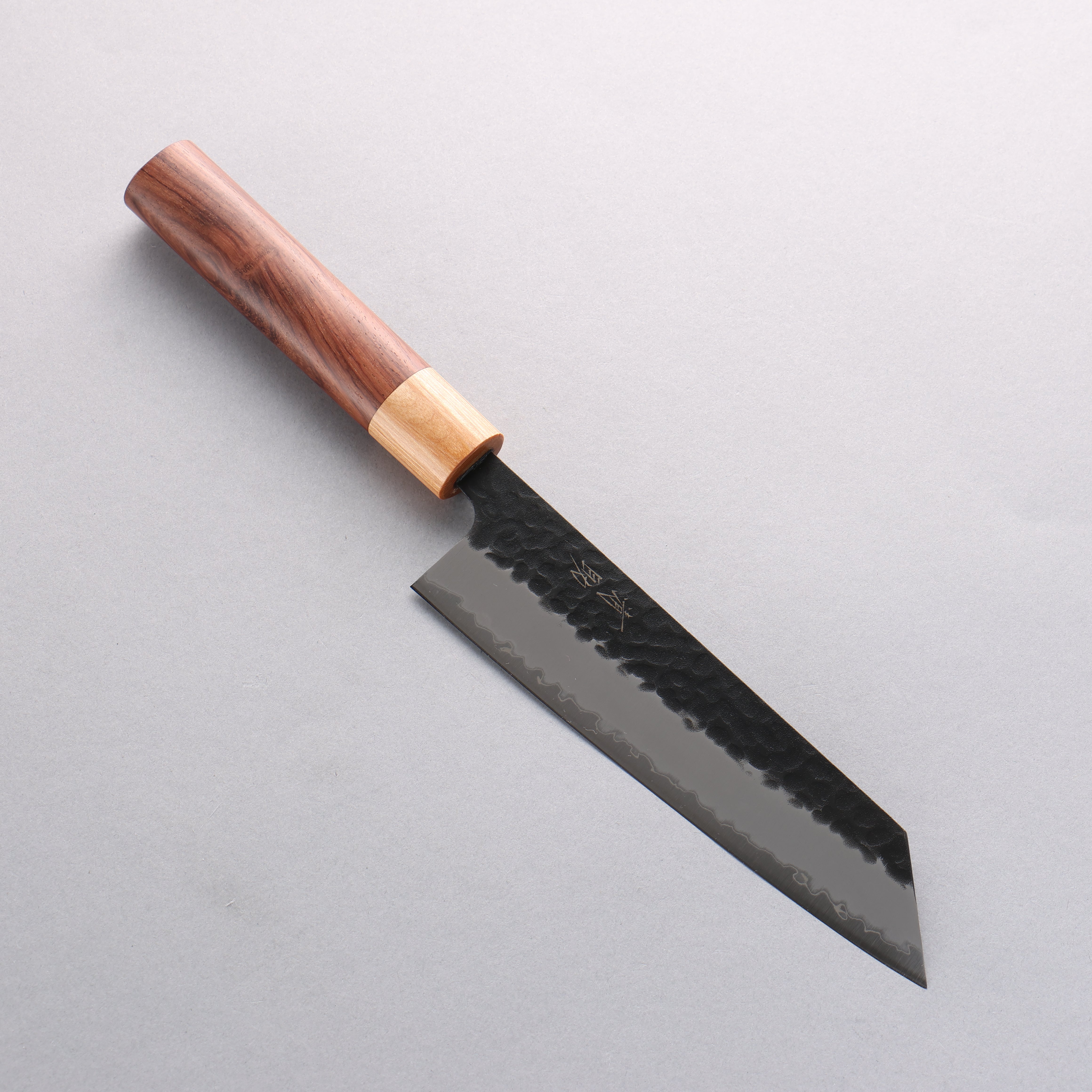 Premium Seisuke Blue Super Hammered Bunka Knife 170mm - Japanese Kitchen Knife with Rosewood Handle & White Pakka Wood Ferrule - Perfect for Slicing, Dicing & Precision Vegetable Cutting