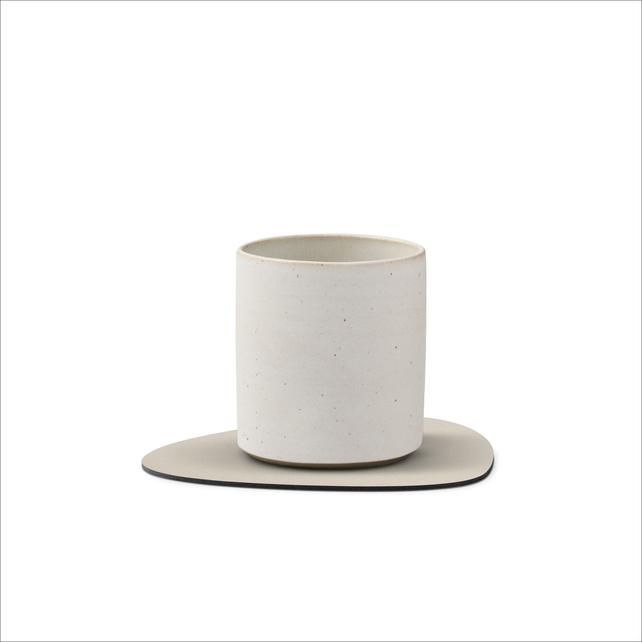 LIND DNA Nupo Curve Coaster Set - 6 Pack, Oyster White, Non-Slip Silicone Drink Coasters for Table Protection - Perfect for Coffee Tables, Dining Tables, and Home Decor