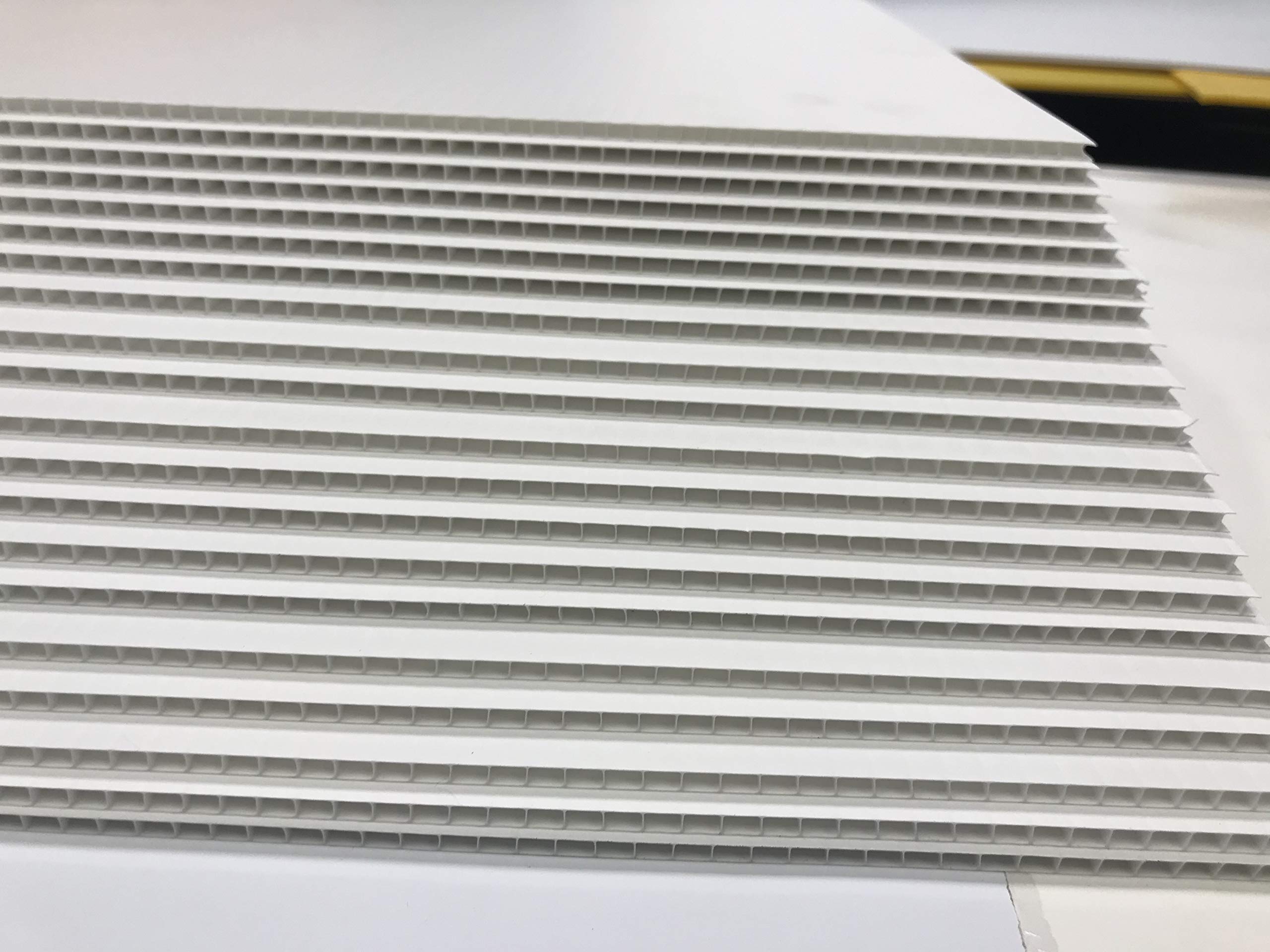 100-Pack 12x18 Inch White Corrugated Plastic Yard Signs - 4mm Thick, Durable & Weatherproof for Advertising, Events, Political Campaigns, Real Estate, Garage Sales - Same Day Shipping (100SignBoard12x18)
