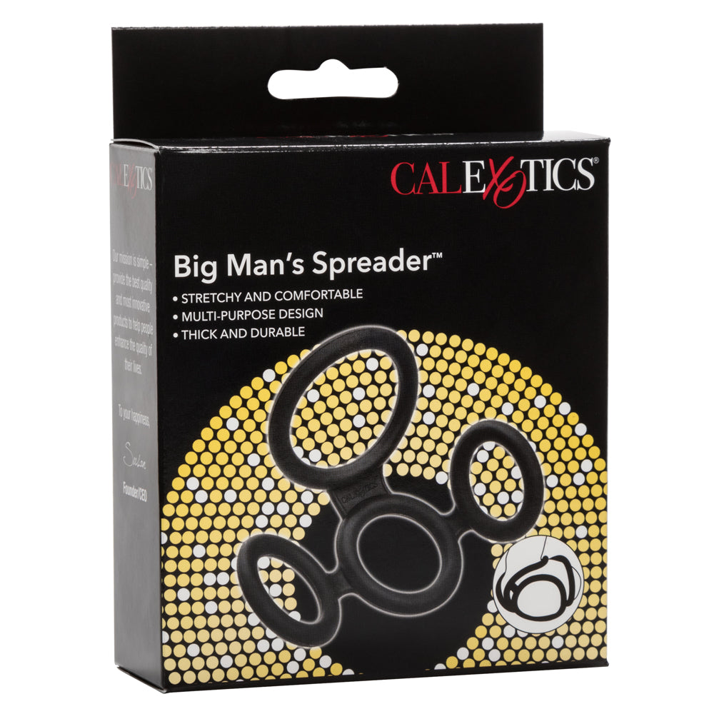 Big Man's Spreader Quadruple Cock & Ball Ring - Adjustable Penis Ring for Enhanced Pleasure & Erection Support - Perfect for Couples Play & Solo Exploration