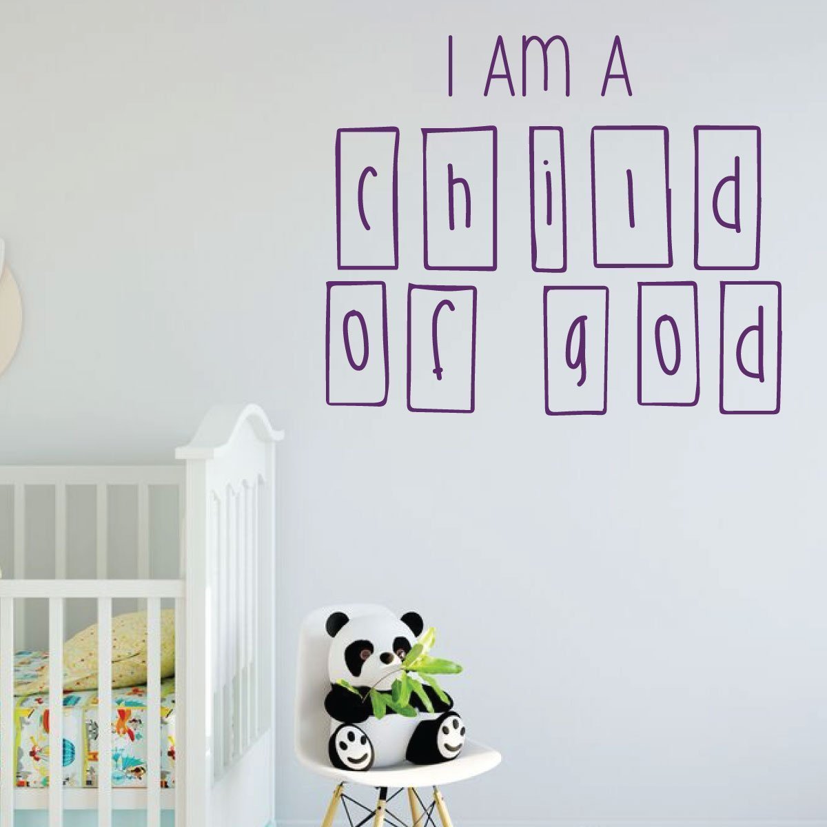 LDS Wall Decal - I Am A Child Of God - Nursery Room Vinyl Decoration for Home, Bedroom or Living Room - Perfect for Baby Shower Gifts & Christian Home Decor