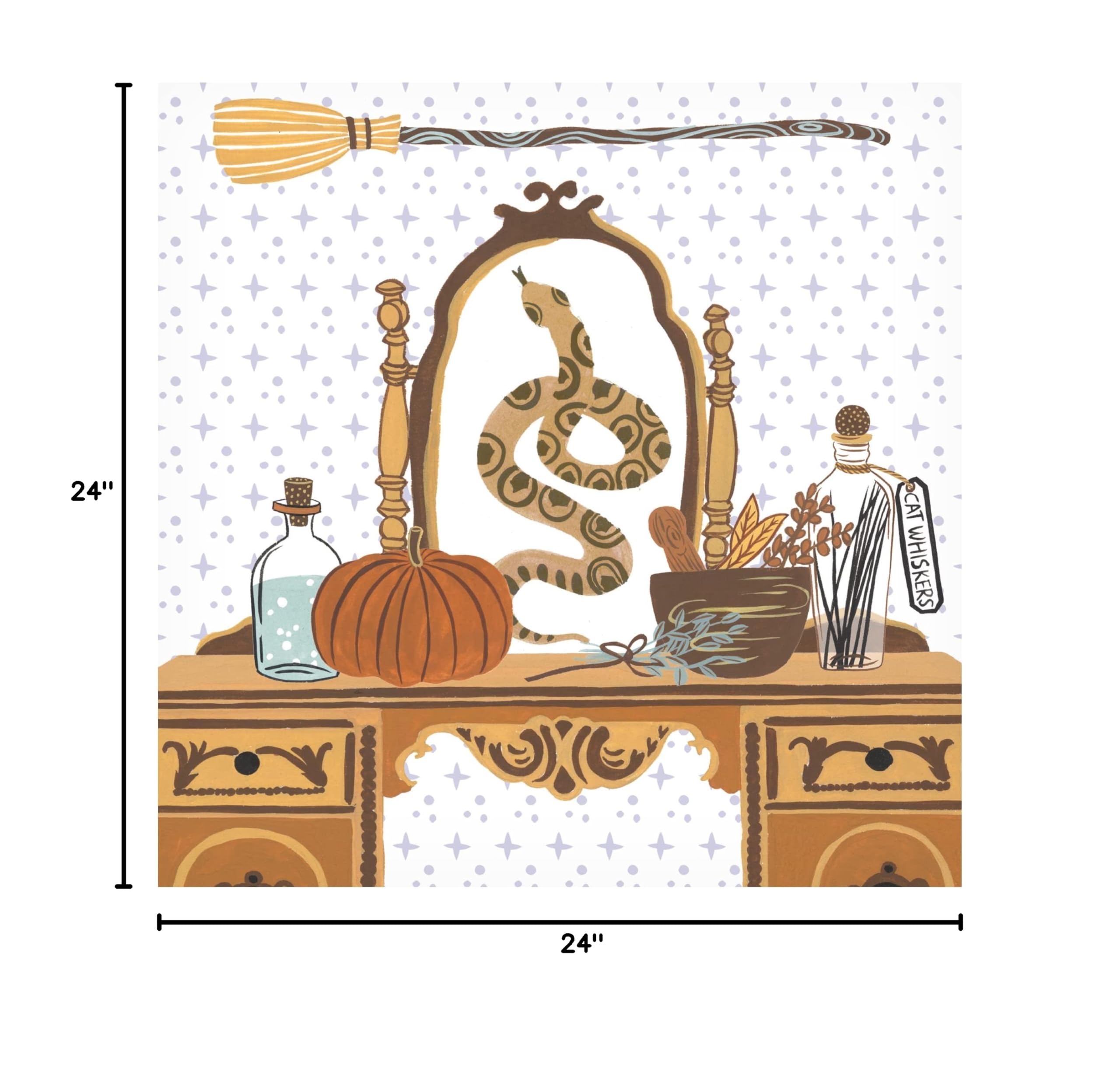 Trademark Fine Art 'Halloween Prep II' Canvas Wall Art by Melissa Wang - Spooky Home Decor for Halloween Party & Living Room