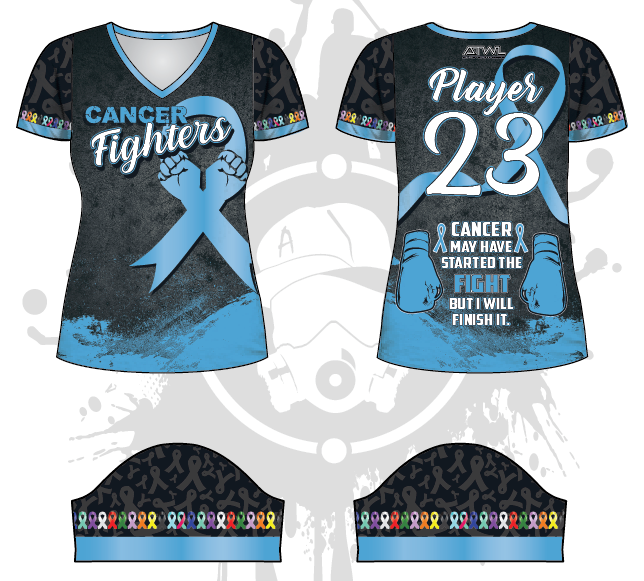 Cancer Fighters Women's Jersey - Comfortable & Inspirational Apparel for Survivors & Supporters - Perfect for Fundraisers, Walks & Awareness Events