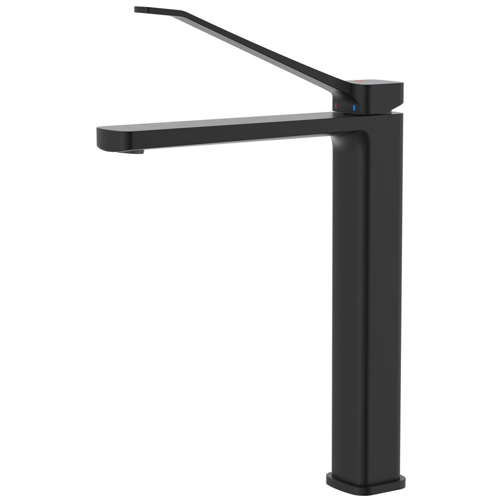 Fienza 233107DB Tono Care Tall Basin Mixer Faucet - Matte Black Finish - Modern Bathroom Sink Faucet for Vanity, Powder Room & Guest Bathroom