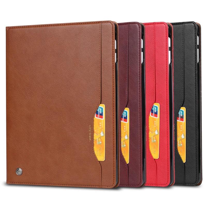 2024 iPad Pro 11-inch with Leather Flip Case - Business Folio Stand with Card Slot | Perfect for Office Work, Travel & Digital Note-Taking