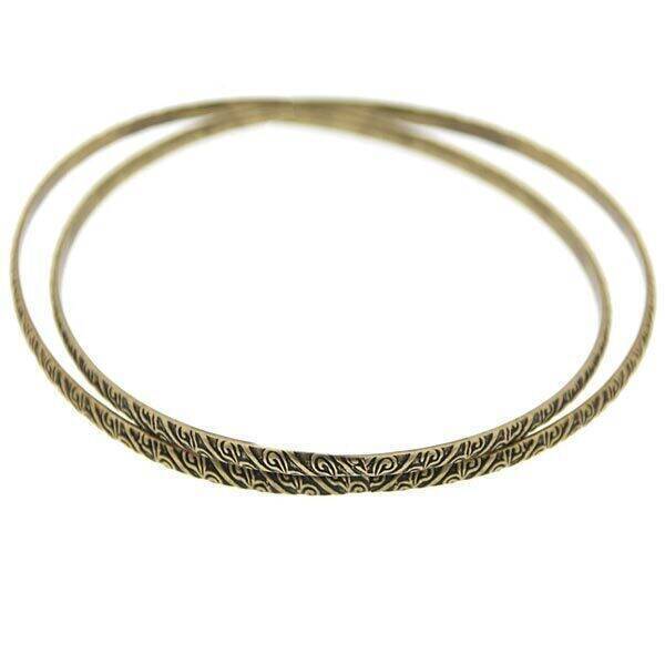 1928 Jewelry Double Bangle Bracelet for Women - Elegant Stackable Gold & Silver Cuff Bracelets - Perfect for Parties, Weddings & Everyday Wear