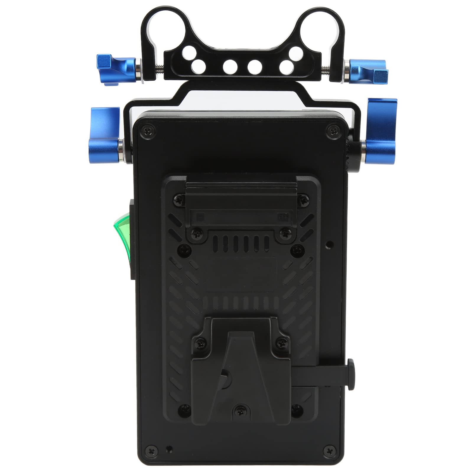 Demeras V Mount Battery Plate with Overvoltage Protection - 15mm Rod Clamp for DSLR, Camcorder & Smartphone | Perfect for On-the-Go Filmmaking & Vlogging