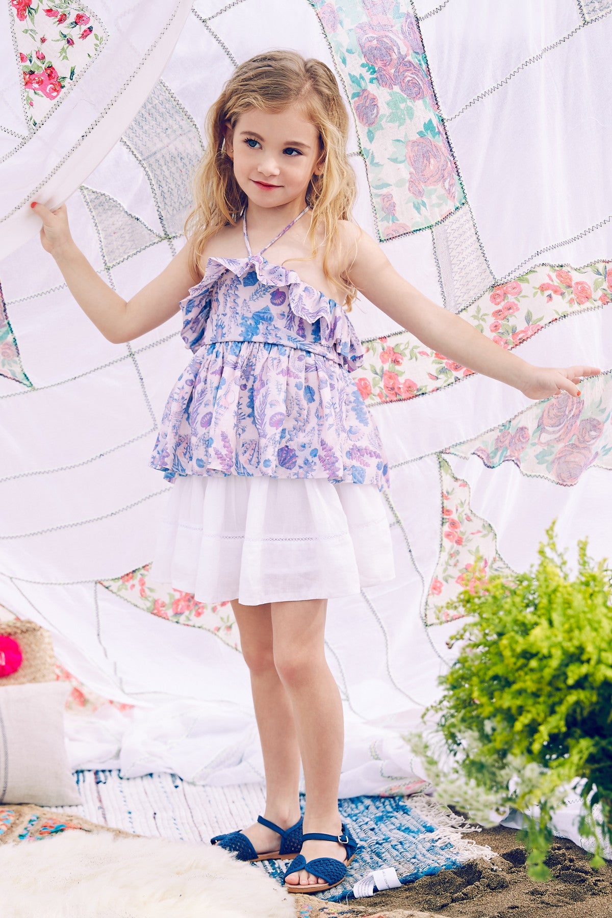Nellystella Sonia White Girls Skirt - Stylish & Comfortable Skirt for School, Play & Everyday Wear