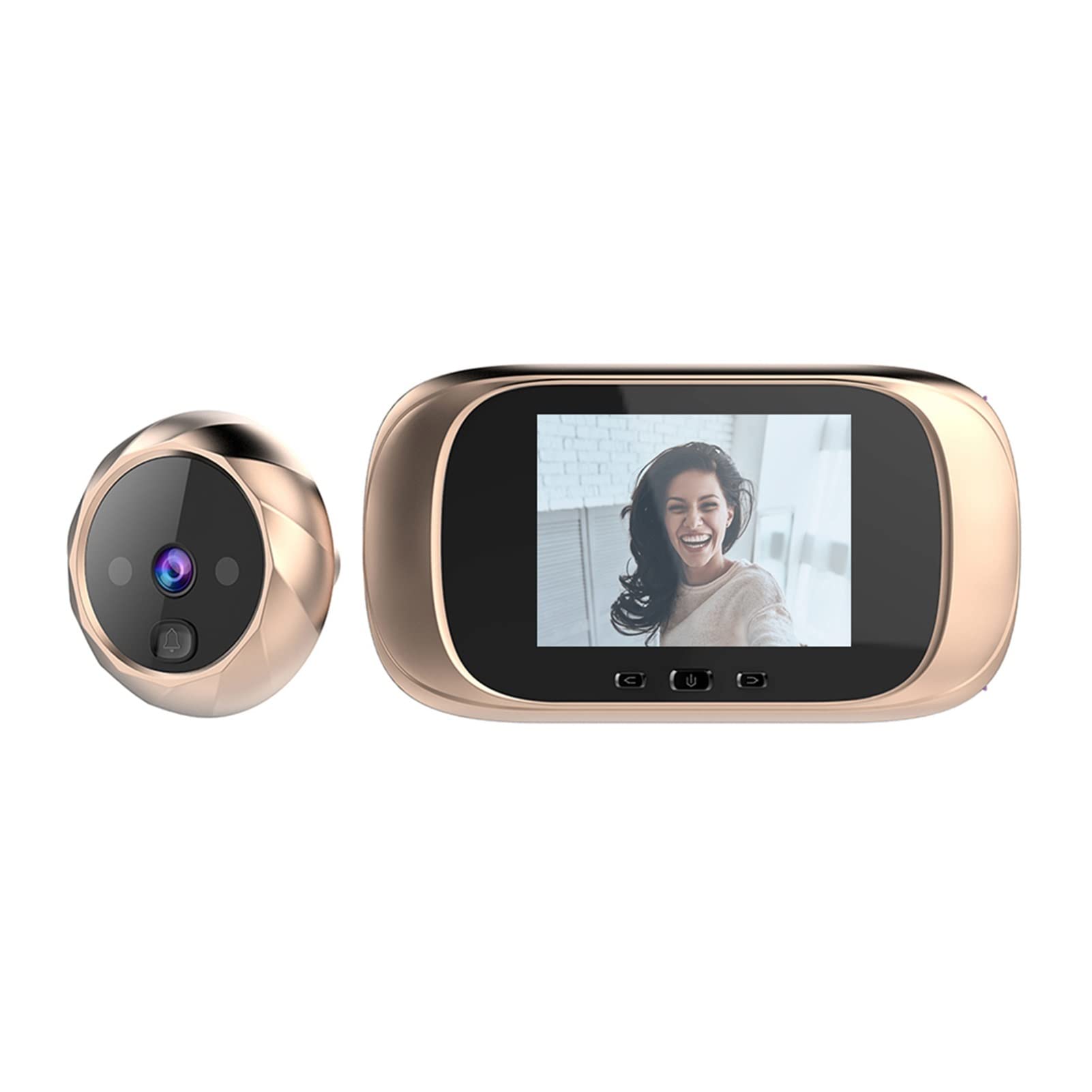 HUACHEN-LS 2.8 Inch LCD Color Screen Digital Door Viewer - Smart Electronic Peephole with Night Vision, Video Door Camera, Electronic Cat Eye (Gold) - Perfect for Apartments, Homes & Office Security Monitoring