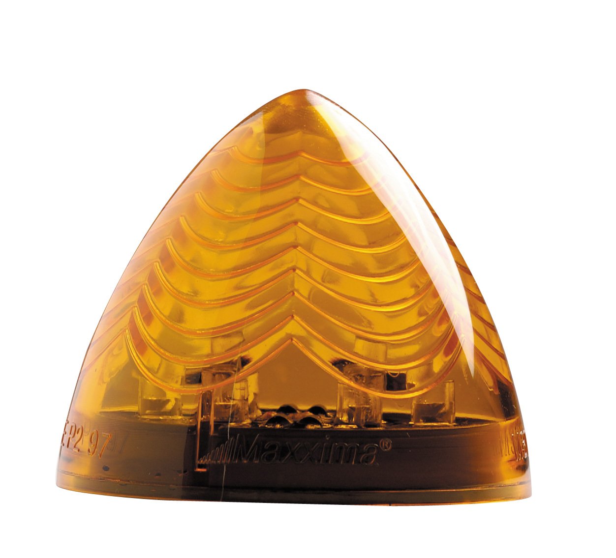 Maxxima M34600Y Amber 2 Inch LED Beehive Clearance Marker Light for Trucks, Trailers & RVs - Durable Waterproof Vehicle Side Marker Lamp
