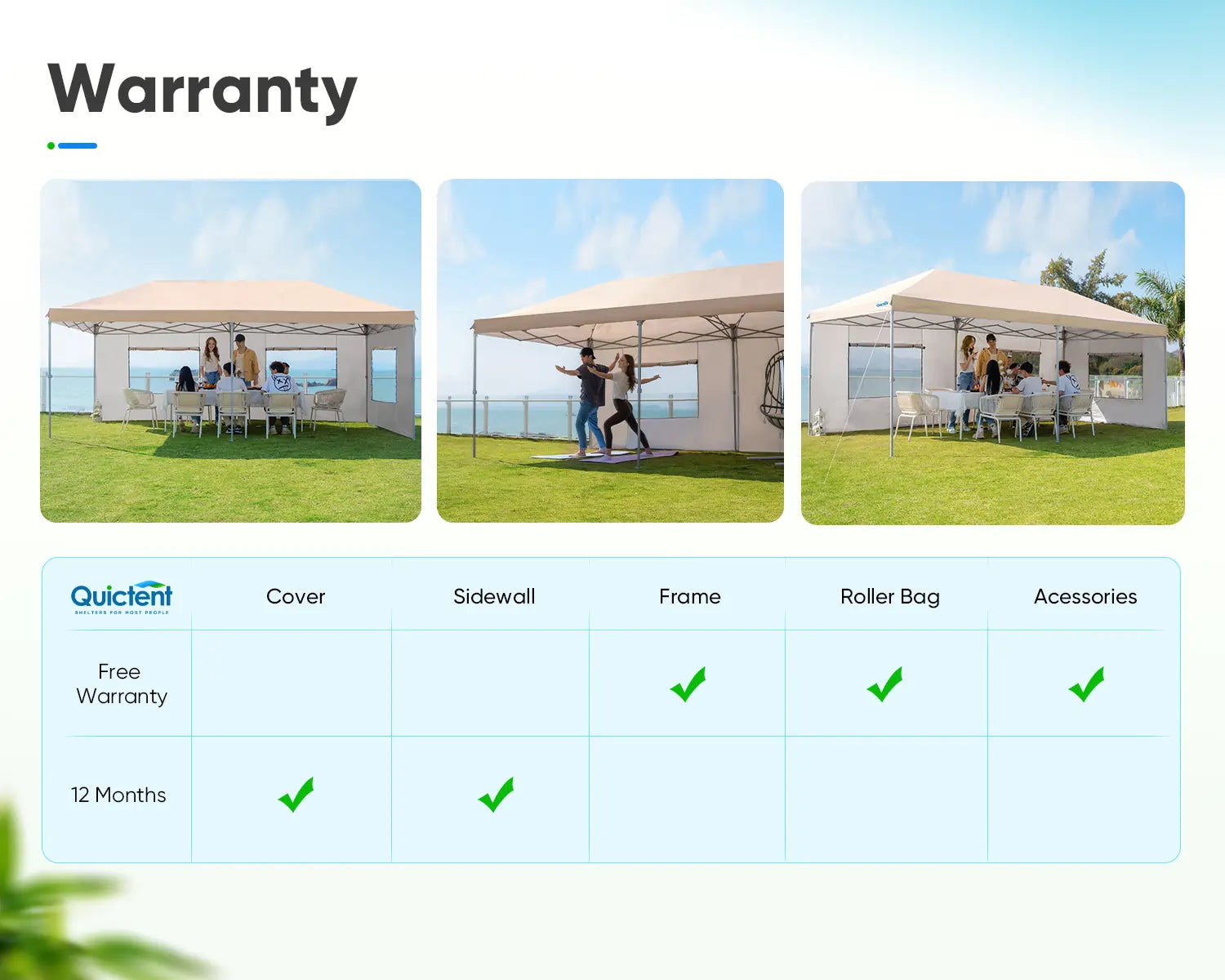 10' x 20' Pop Up Canopy Tent with Removable Side Walls - Waterproof Outdoor Shelter for Parties, Camping & Beach Events